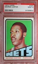 1972 Topps basketball card GEORGE CARTER #197 PSA 9 MINT (INCREDIBLY RARE CARD)