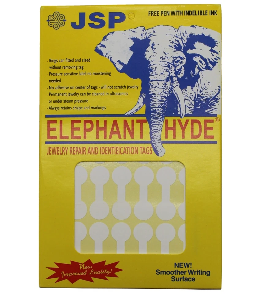 SAGA SELECTION 1000 PCS White Price Tags Stickers, Jewelry Round Barbell Labels Dumbbell Tags