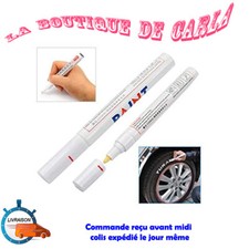 Stylo Pen Feutre Marqueur Tuning Peinture BLANC Etanche Permanent Pneu Auto Moto
