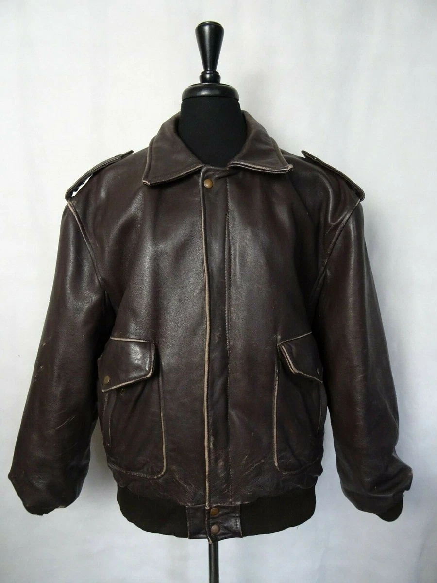 Mens leather sales flying jackets ebay