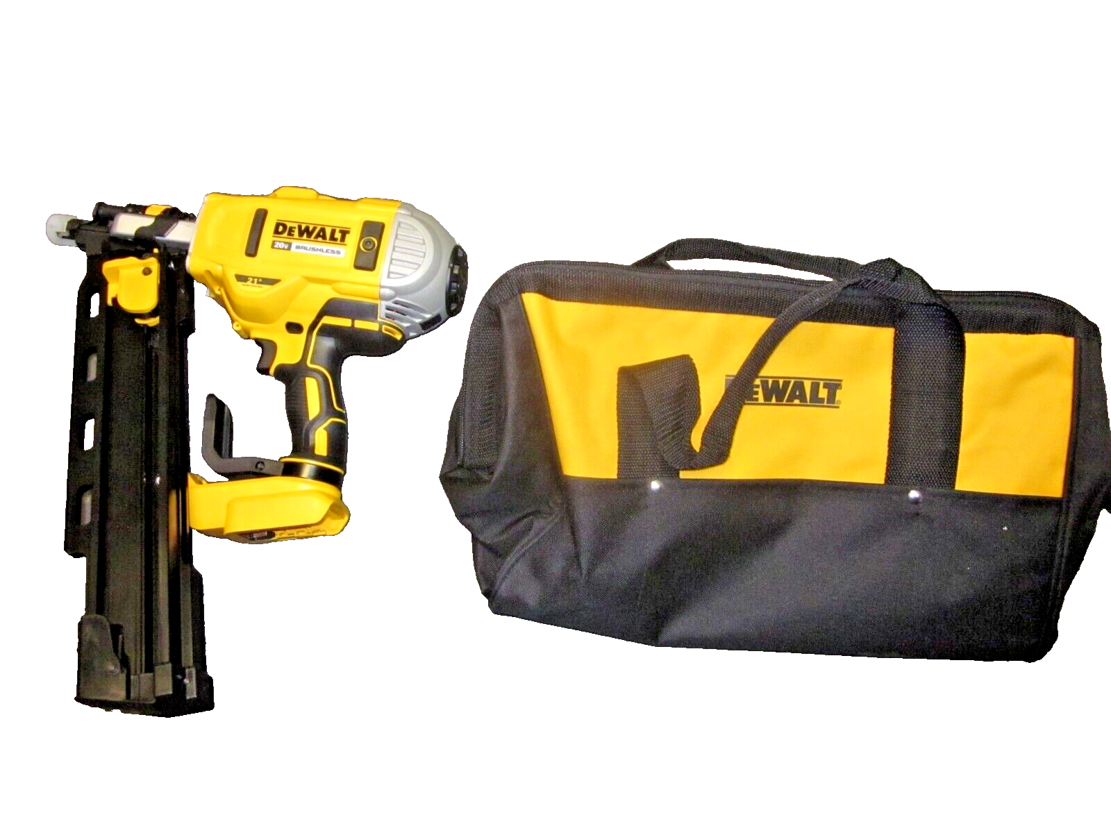 NEW DEWALT DCN21PL CORDLESS FRAMING NAILER BRUSHLESS 21 DEGREE TOOL ONLY W BAG eBay