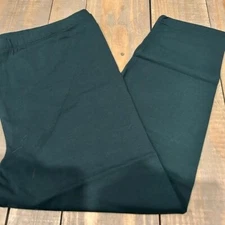 Zenana Women’s Premium Cotton High Waisted Forest Green Capri Leggings Size 1X
