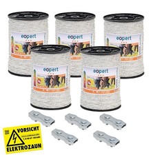 1000m 6mm Weidezaun Seil Elektro Zaun Pferde Ponys Esel Rinder Ziegen Topseller