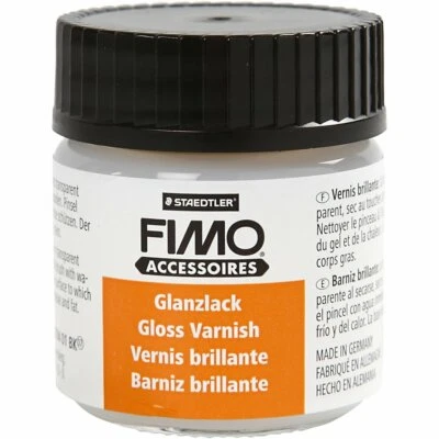 Staedtler FIMO Glanzlack 35ml transparent Wasserbasis Modelliermasse basteln neu