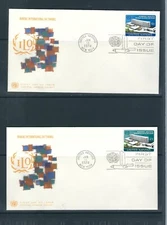 United Nations NY SC # 244-245 New Headquarters Of ILO In Geneva  FDC. UNPA