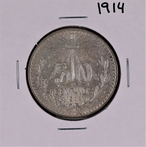 1914 Mexico 50 Centavos Silver — photo from the most recent tracked eBay sale