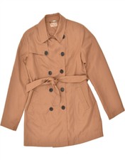 Marlboro Classics Womens Trench Coat Uk 14 Medium Brown Polyester Bc34