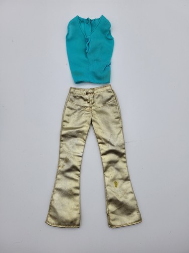 Tlc MOD Era Barbie Doll GLOWIN' GOLD #3354 Gold Lame Pants Top Mattel 1972 - Picture 2 of 22