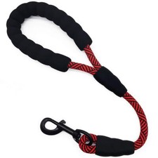 Short Dog Leash- 18 Inch Rope Traffic Leash with Padded Dog Handle- 1/2 Stro...