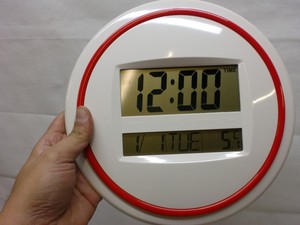 Large Digital Wall Clock White Red Round Alarm Temp Multifunction Lcd Ds3883 Uk Ebay