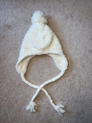 HAT - Sonoma - Fleece - Off White - Pom Pom - Ear Flaps - Women