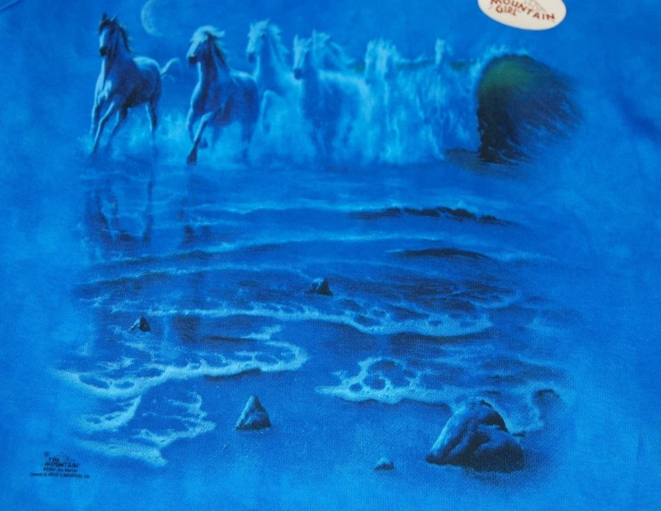 #30-1336 GRANDE JUNIORS NIÑAS MARCA MONTAÑA BANDA AZUL CABALLO TANQUE ANCHO Foto 2 de 2