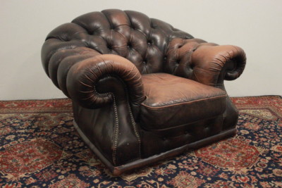 Poltrona Chester Poltrona Inglese Vintage Pelle Poltrona Chesterfield Cuoio  Poltrona Chesterfield Club
