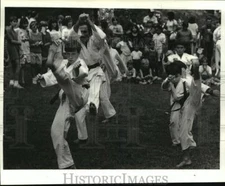 1986 Press Photo Members of the ATA Karate Center at Abita Springs Water Fest