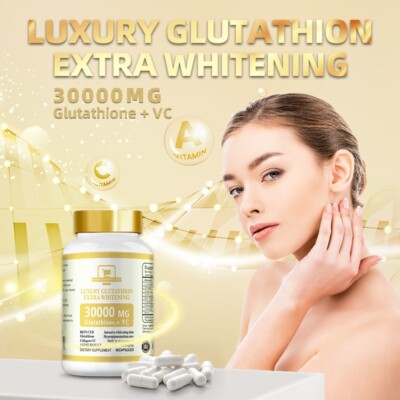 30 000 mg glutathione 2 Pack Glutathione 30000mg + Collagen Capsules - Skin Brightening &  Whitening