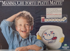 Pubblicità Advertising Werbung Italian Clipping 1989 GIGLIO PIATTI MATTI REGALO