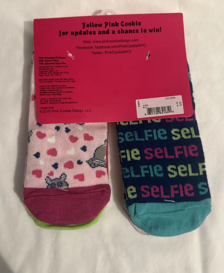 Новый с Ярлыками! Young Girl розовый печенье шорты носки 5 пара обуви размер 4-10 - Изображение 2 из 2