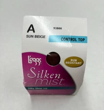 24A25 L'eggs 93866 Silken Mist Silky Sheer Leg Hosiery A Sun Beige