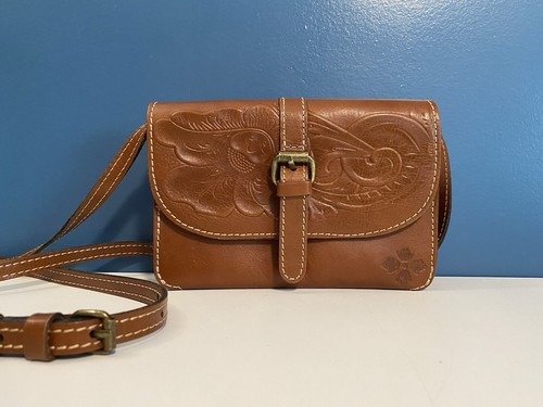 PATRICIA NASH Crossbody Bag Tori Tan Leather Heritage Collection Organizer Small - Picture 2 of 24