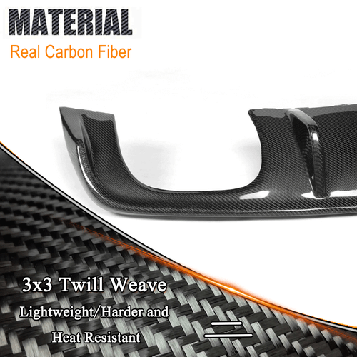Carbon Heckdiffusor Heckansatz Diffusor Ansatz Passt für Audi A3 8V S3 2013-2016 - Picture 8 of 10