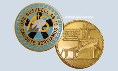 USS Bushnell AS 15 Submarine Tender Coin Navy USN
