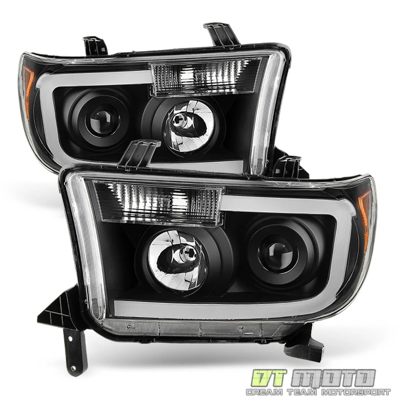 Faros proyectores LED Sequoia SMD negros para Toyota Tundra 2007-2013 2008-2017 Foto 2 de 4