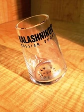 2 KALASHNIKOV NAVY SHOT GLASS ORIGINAL FOR VODKA SUBMARINE AK 47 AK47 RARE NEW