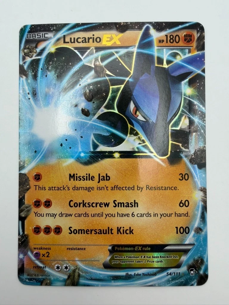 Lucario EX 54/111 XY Furious Fists Ultra Rare Holo Pokémon Card LP