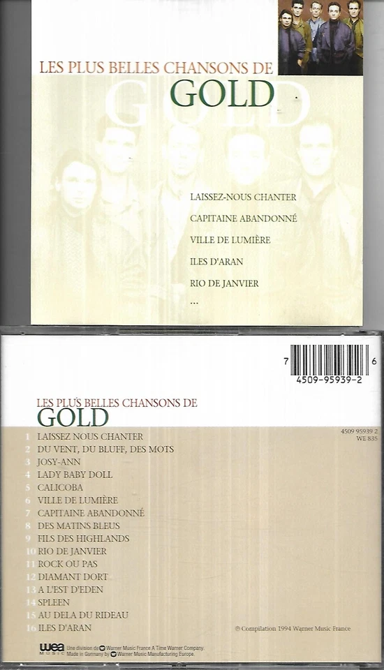 CD 16 TITRES LES PLUS BELLES CHANSONS DE GOLD BEST OF 1994 INCLUS RIO DE JANVIER - Photo 1/1