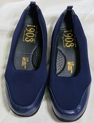 Beacon Blue Slip On Low Wedge Comfort Shoes Women's Size 9.5M