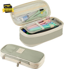 Large Capacity Pencil Case Pouch, Cute Aesthetic Big Capacity Zipper Pencil Case