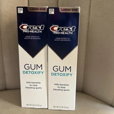 2 Crest Pro Health Toothpaste Gum Detoxify  Deep Clean 4.8oz Large Size