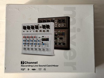 7 Channel Recording Live Sound/Audio Card Mixer Black A-Grade Read Description