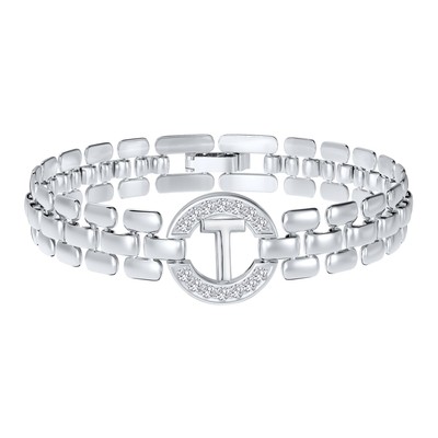 Initial Bracelet,Silver Letter Bracelets for Women, Thick Bangle Wrist Gold Alph