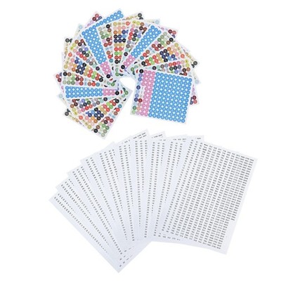 DMC Stitch Floss Number Stickers Point Diamonds Tool Handschrift Blanko Etikett