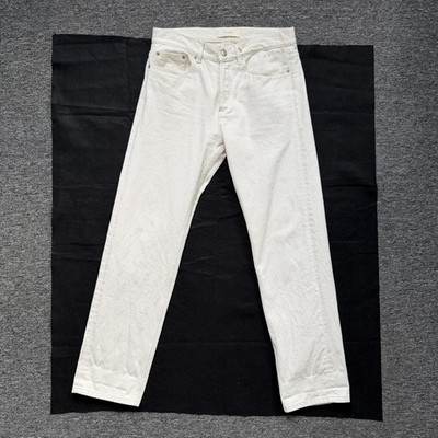 Aime Leon Dore White Denim Jeans Ald  Size 32 Made In Italy Straight 100%Cotton