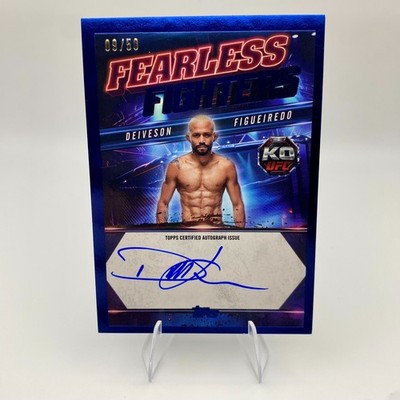 Deiveson Figueiredo 2025 Topps Knockout Blue Fearless Fighters Autograph /50
