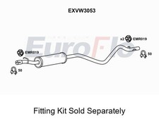 Rear Muffler Silencer Insert Fits VW Golf Jetta Scirocco EuroFlo EXVW3053