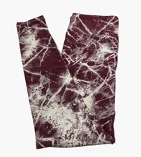 LuLaRoe Leggings OS One Size MAUVE PINK  Snow Ice Lightening Glass MODERN Soft