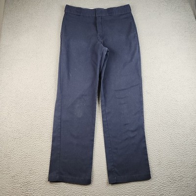 Dickies Work Pants Men's 33x32 874 Original Fit Flex Dark Blue Straight Leg
