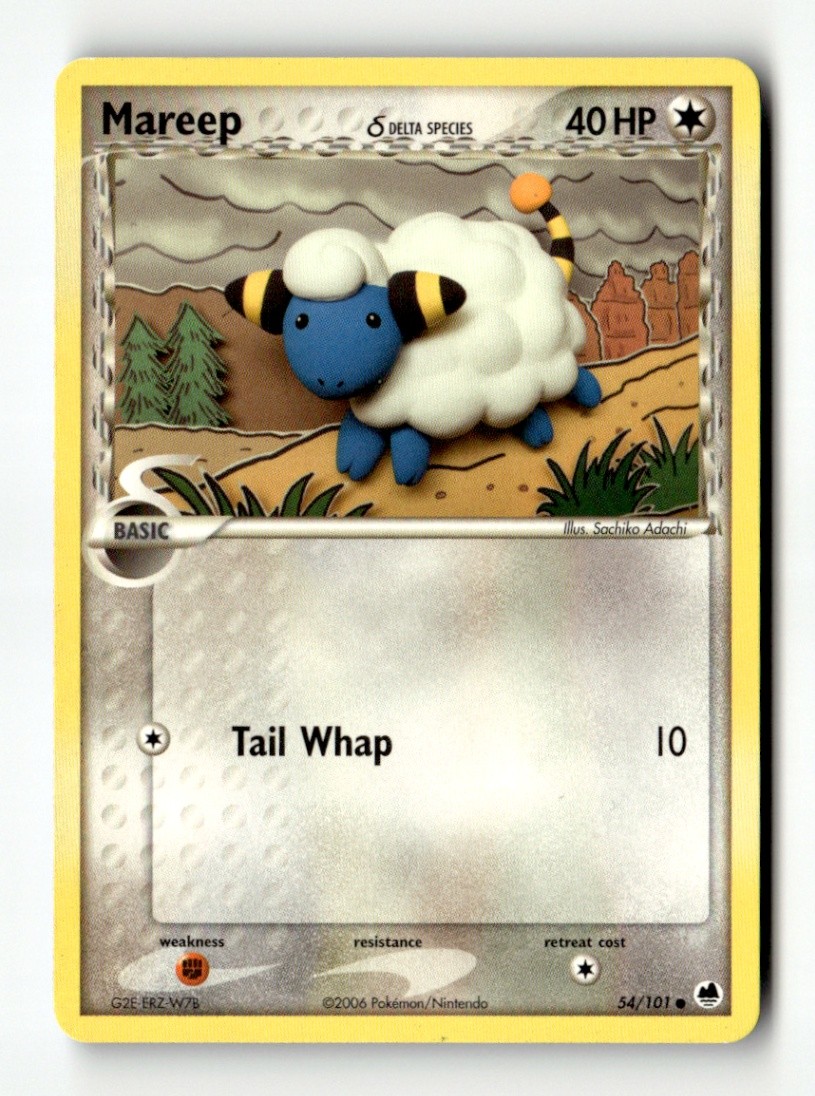 Mareep (Delta Species) Common  Dragon Frontiers 54/101 NM Pokémon TCG