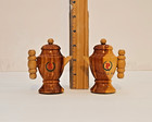 Vintage Unused Asbury Park New Jersey Wooden Salt & Pepper Shaker Souvenir — photo 2