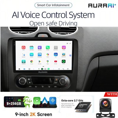 Für Ford Focus EXI AT 2004-2011 Android 14 Autoradio CarPlay 8+256GB GPS WIFI BT