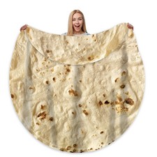 Tortilla Blanket Adult Size Giant Double Sided for Kids Funny Realistic Food ...