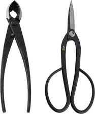 Bonsai Tool Kit Made in Japan, Yasugi Steel Ashinaga Bonsai Scissors 8.2 Inch (2