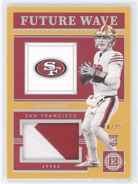 2022 Panini Encased Future Wave Materials Brock Purdy #FWM-27 Gold RC 24/25