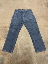 Carhartt FR Flame Resistant Jeans Mens 36x32 Blue Carpenter Work CAT 2 N...