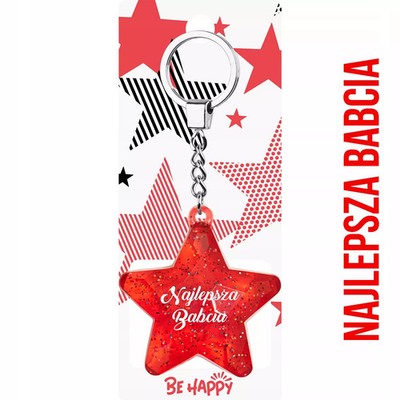 5900094221709 Brelok na prezent dla BABCI prezent na Dzień Babci Be Happy