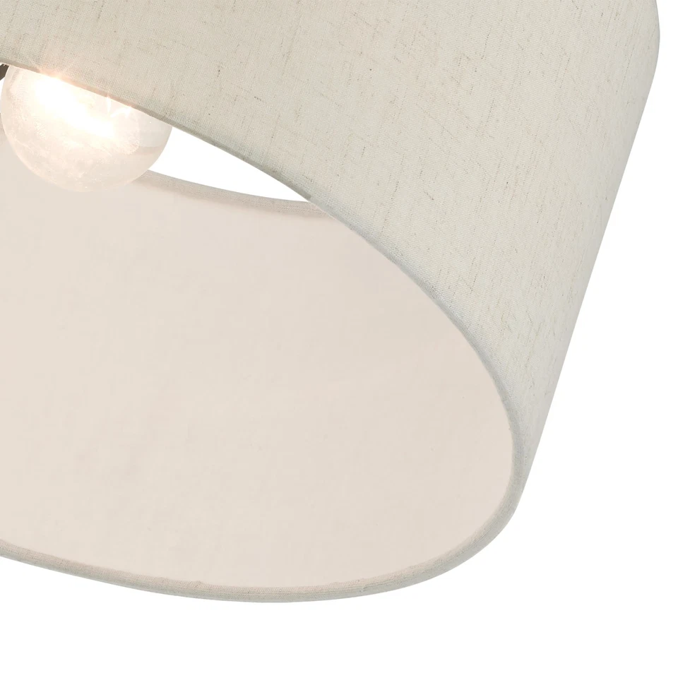 Livex Lighting 49809 Blossom 13"W Semi-Flush Drum Ceiling Fixture - Brass - Image 3 of 4