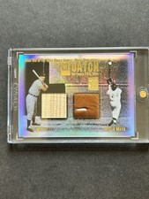Willie Mays Vic Wertz 2002 Topps Tribute The Catch Glove Bat Relics 1954 WS